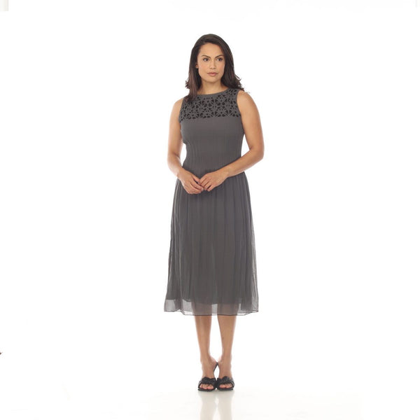 Sleeveless Laser Cut Dress - DR1408